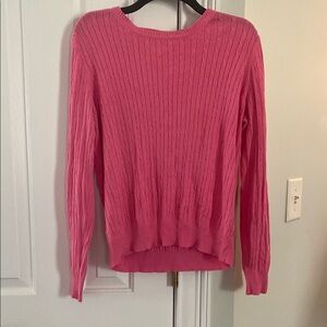 Pink Cable Knit Sweater